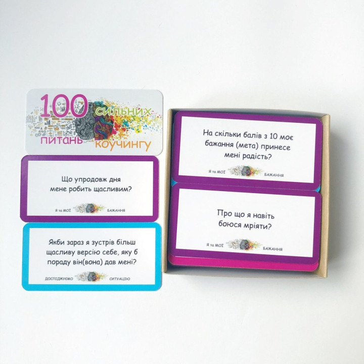 Колода «100 сильних питань коучінгу». Наталія Квітка