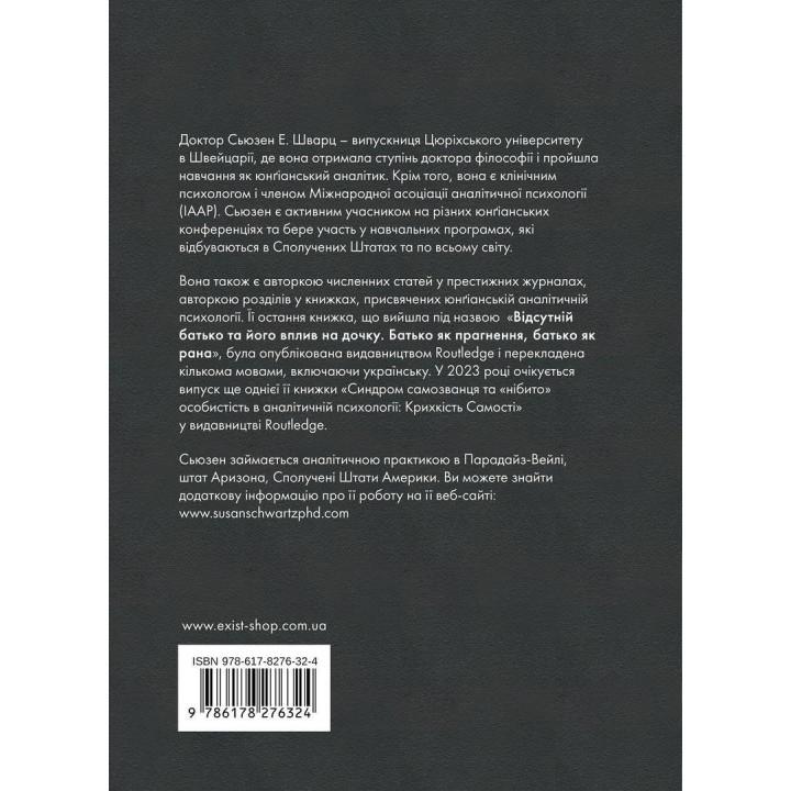 Відсутній батько та його вплив на дочку. Батько як прагнення, батько як рана. Сьюзен Шварц