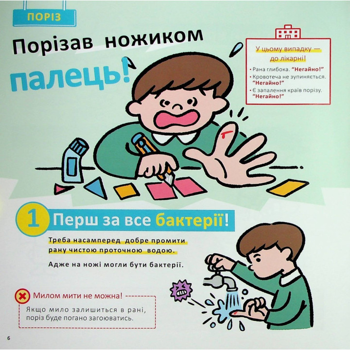 Швидка допомога для дітей. Що робити, коли поранився. Масахіко Сакамото