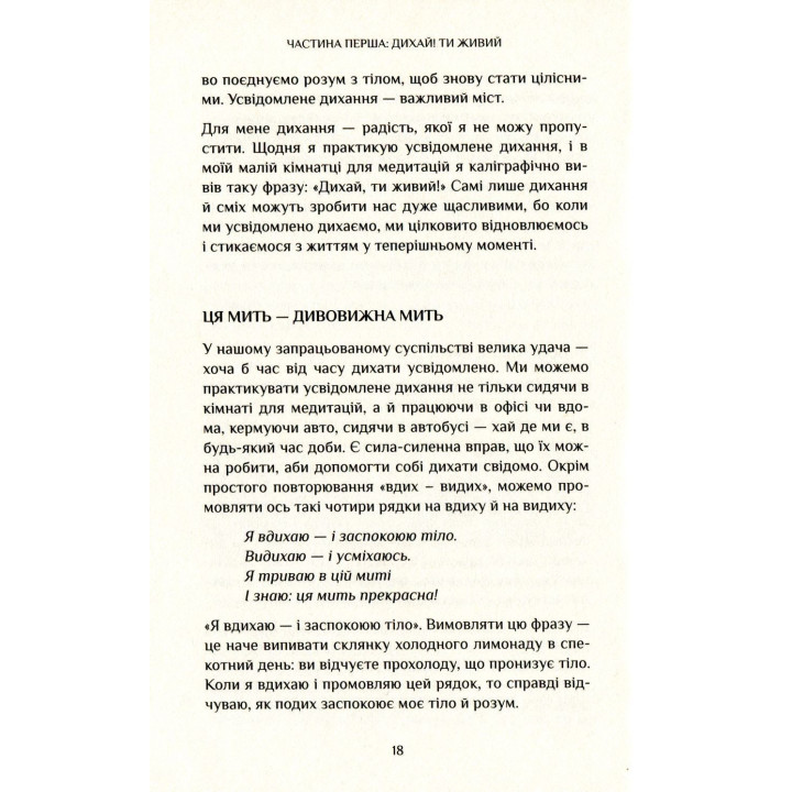 Спокій у кожному кроці. Шлях усвідомлення в повсякденному житті. Тхіть Ньят Хань