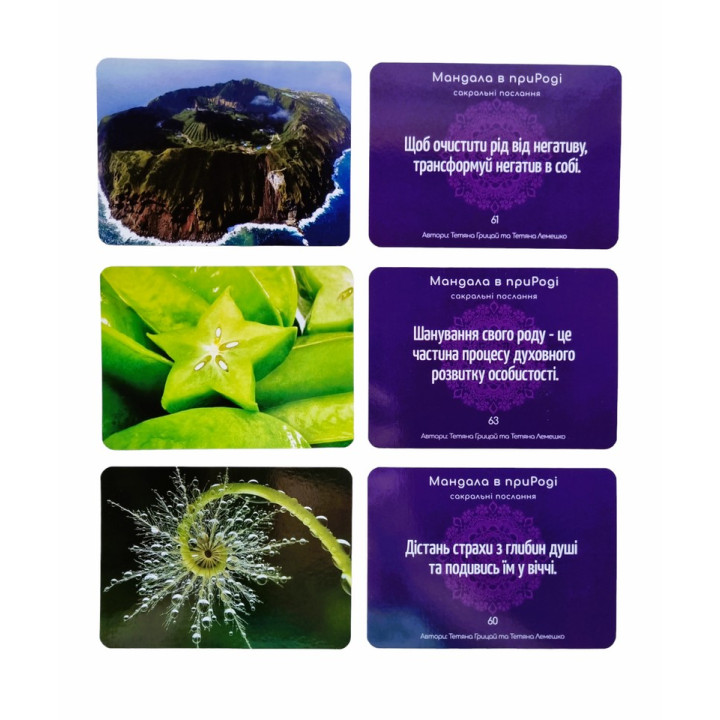 Метафоричні карти «Мандала в приРОДі». Тетяна Лемешко, Тетяна Грицай
